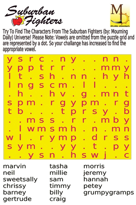 Word Search No Vowels